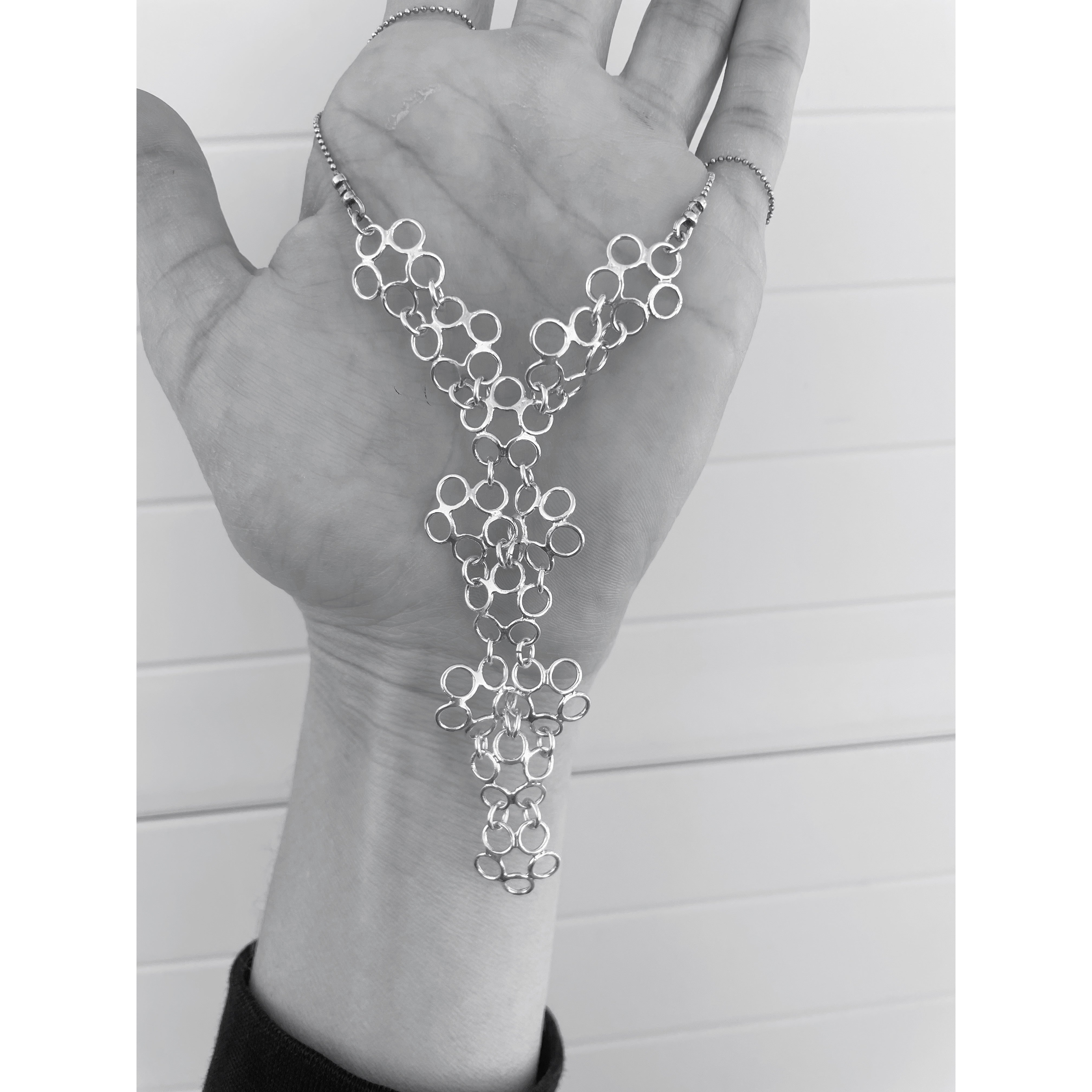 Silver Flowers Necklace