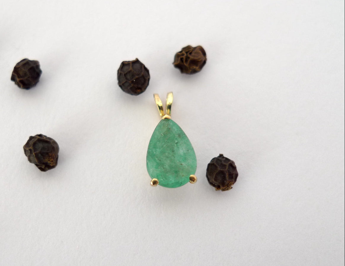 Emerald Basket Pendant