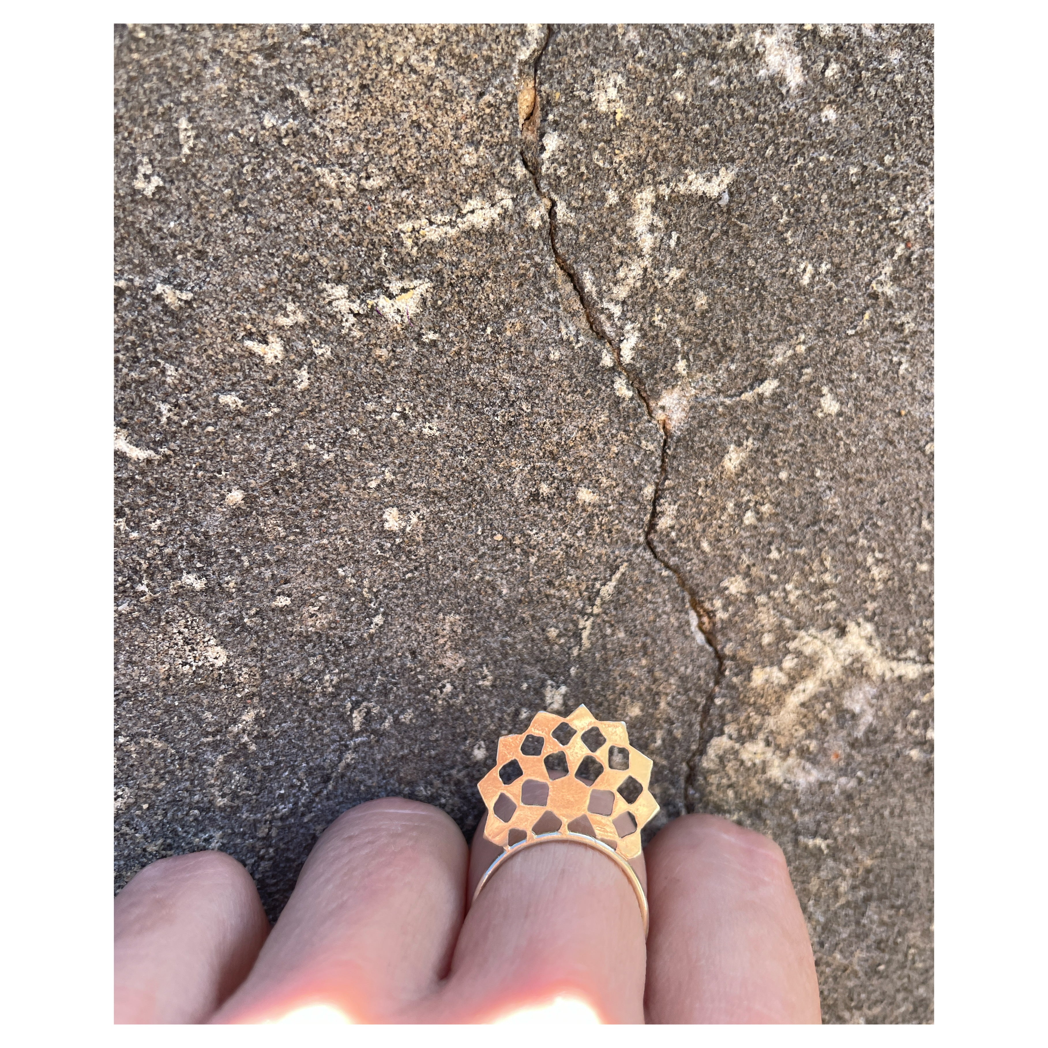 Gold Mashrabiya Rings
