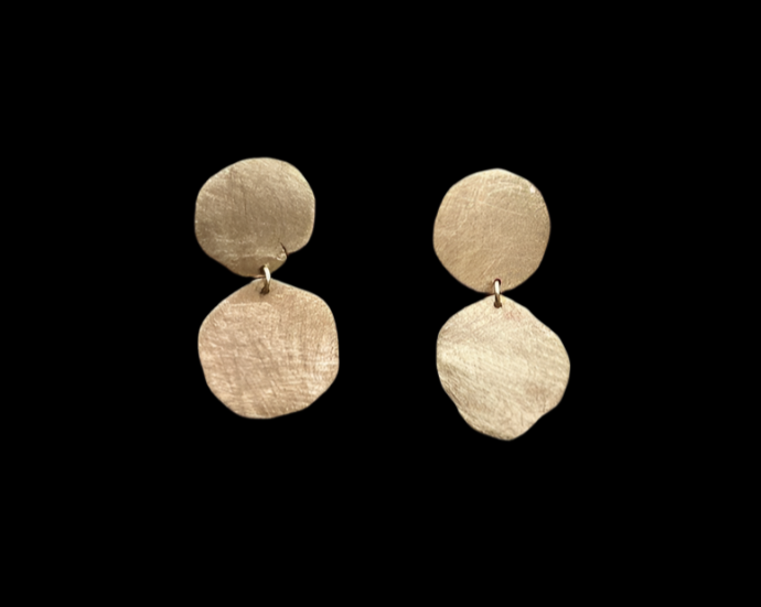 Organic Double Disc Earrings