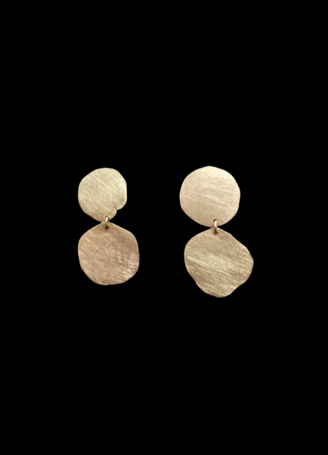 Organic Double Disc Earrings