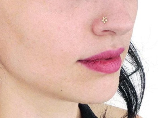 14K Star Nose Stud