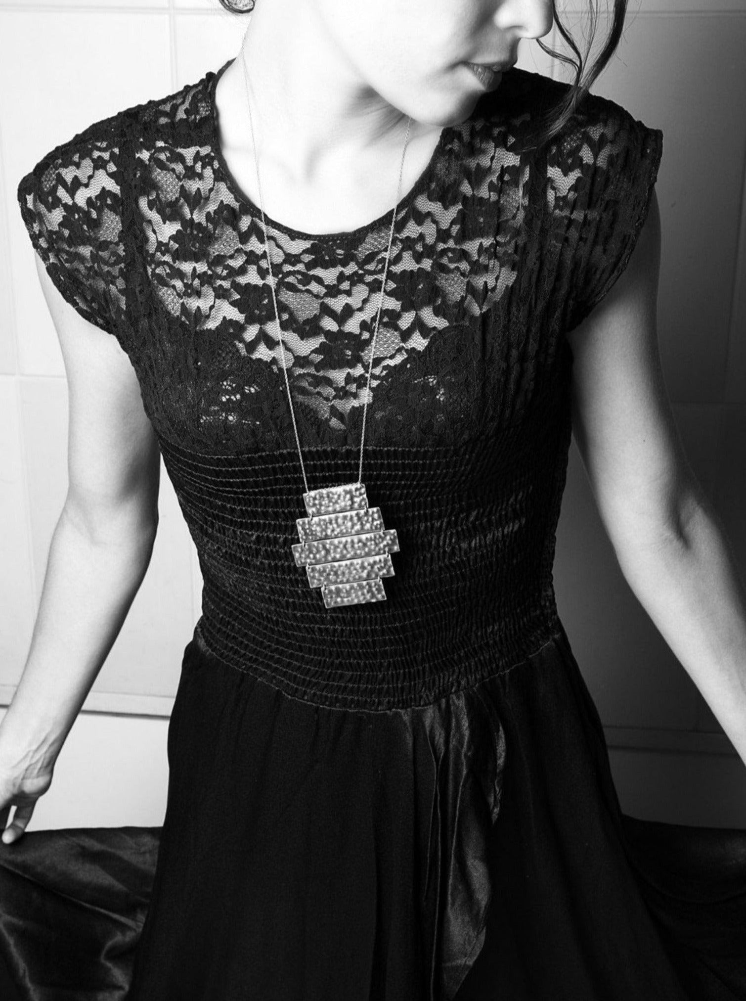 Black Silver Breastplate