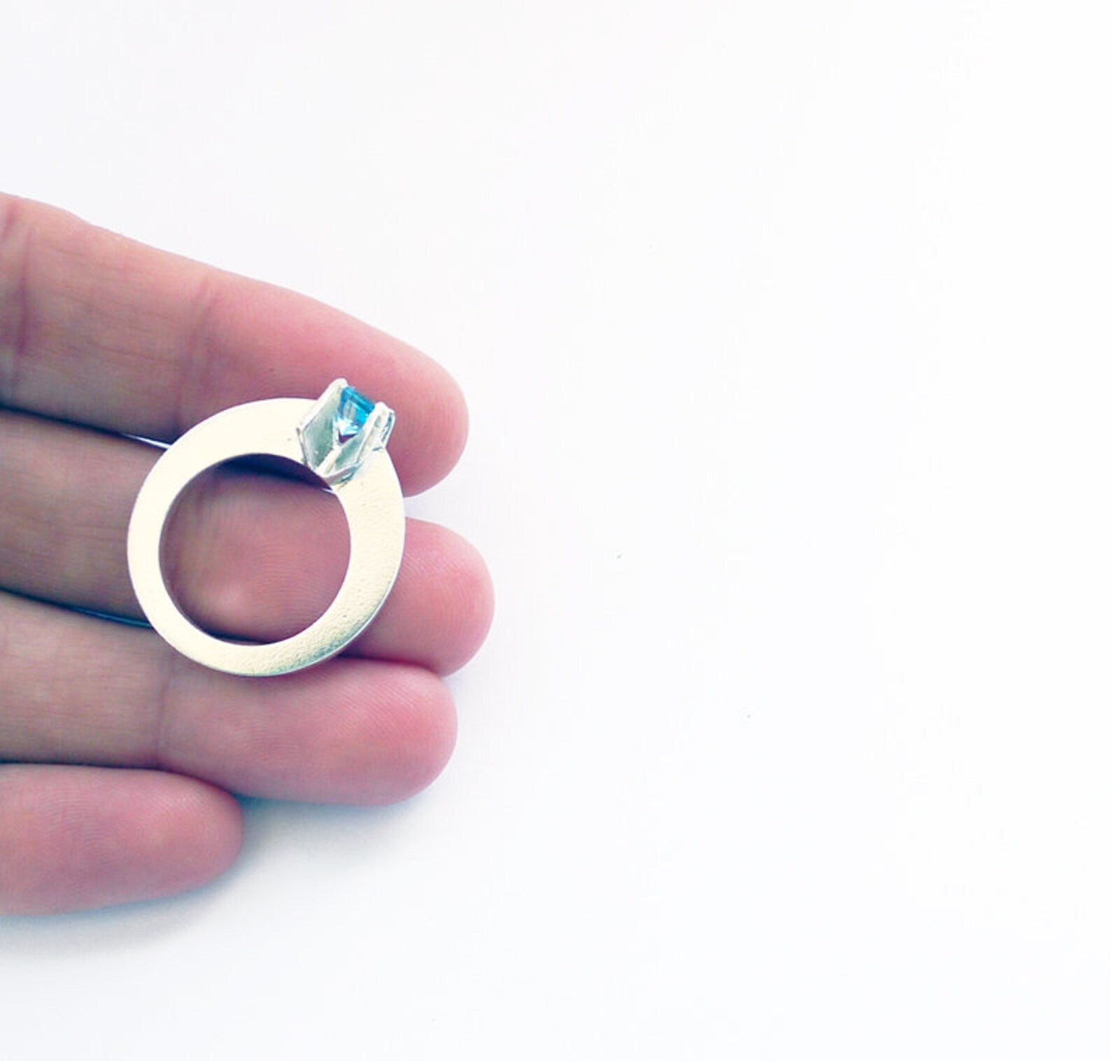 Blue Topaz Solitaire