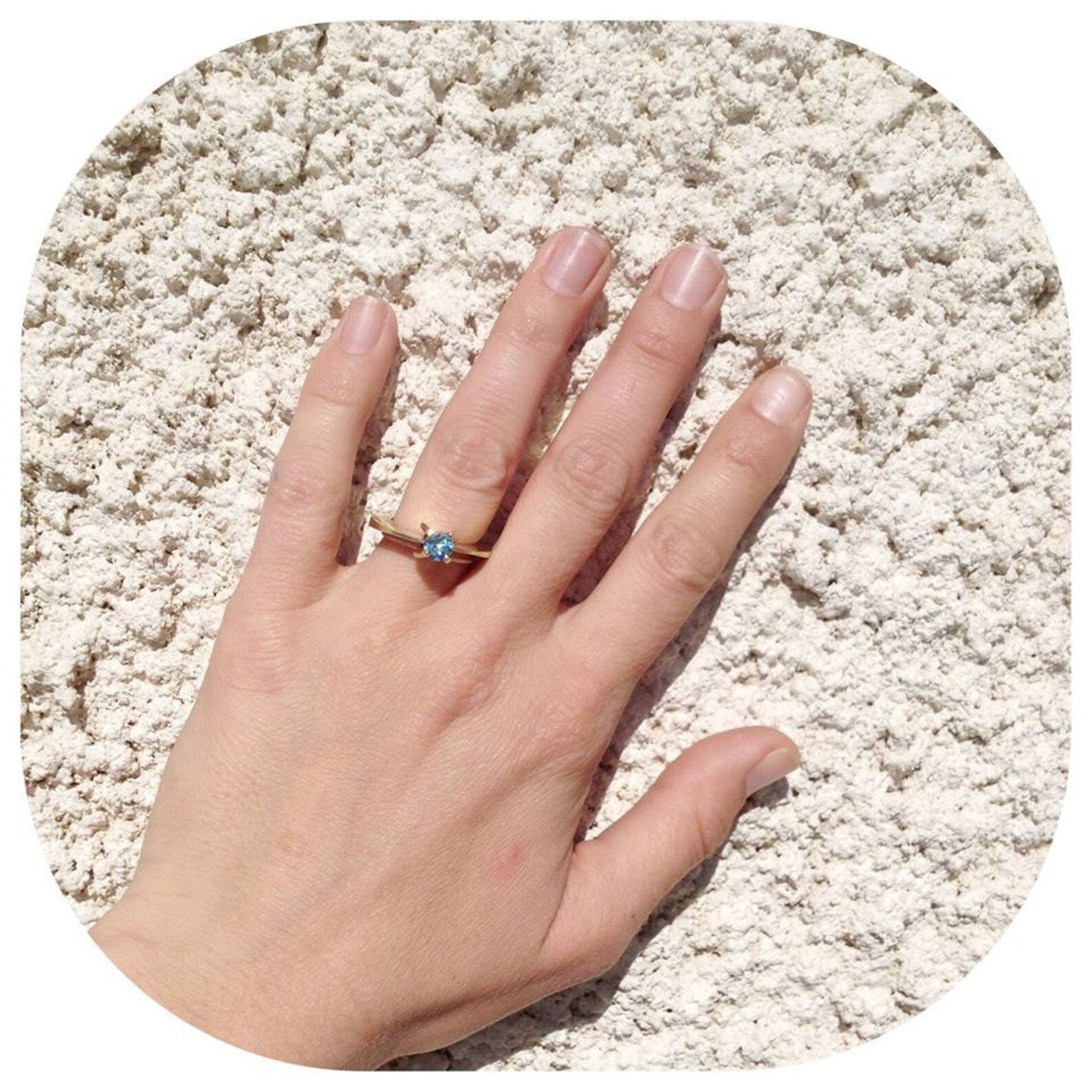 Blue Topaz Solitaire