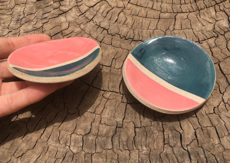 Pink & Teal Plates
