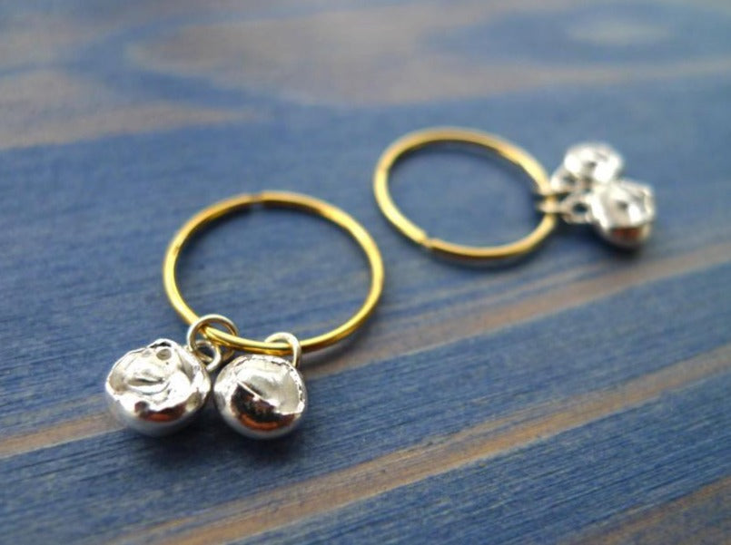 Nugget Dangle Hoops