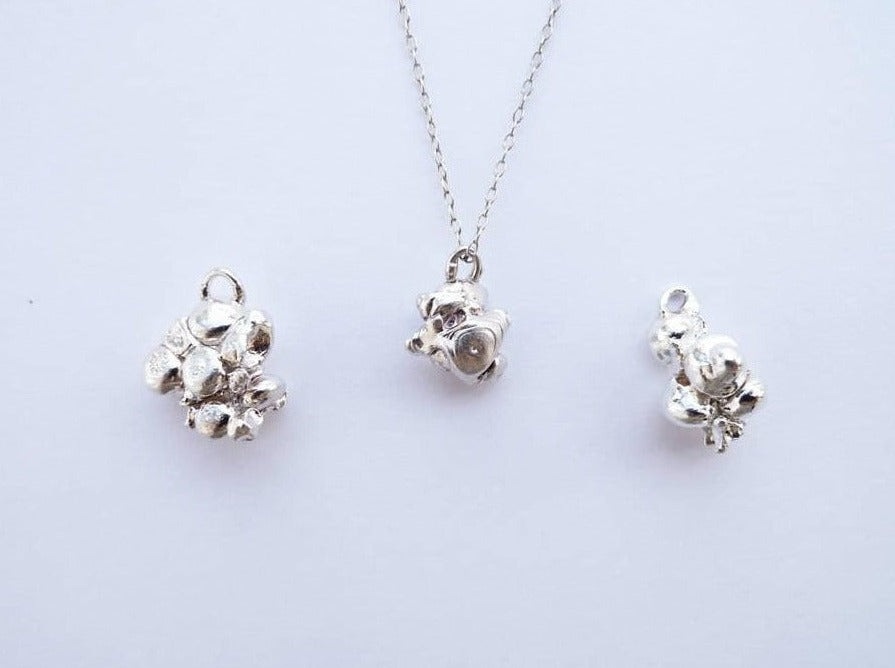 תליון נטיפי כסף גדול יוניסקס תכשיטי מעצבים מיוחדים מתנה לבת מצוה עבודת יד