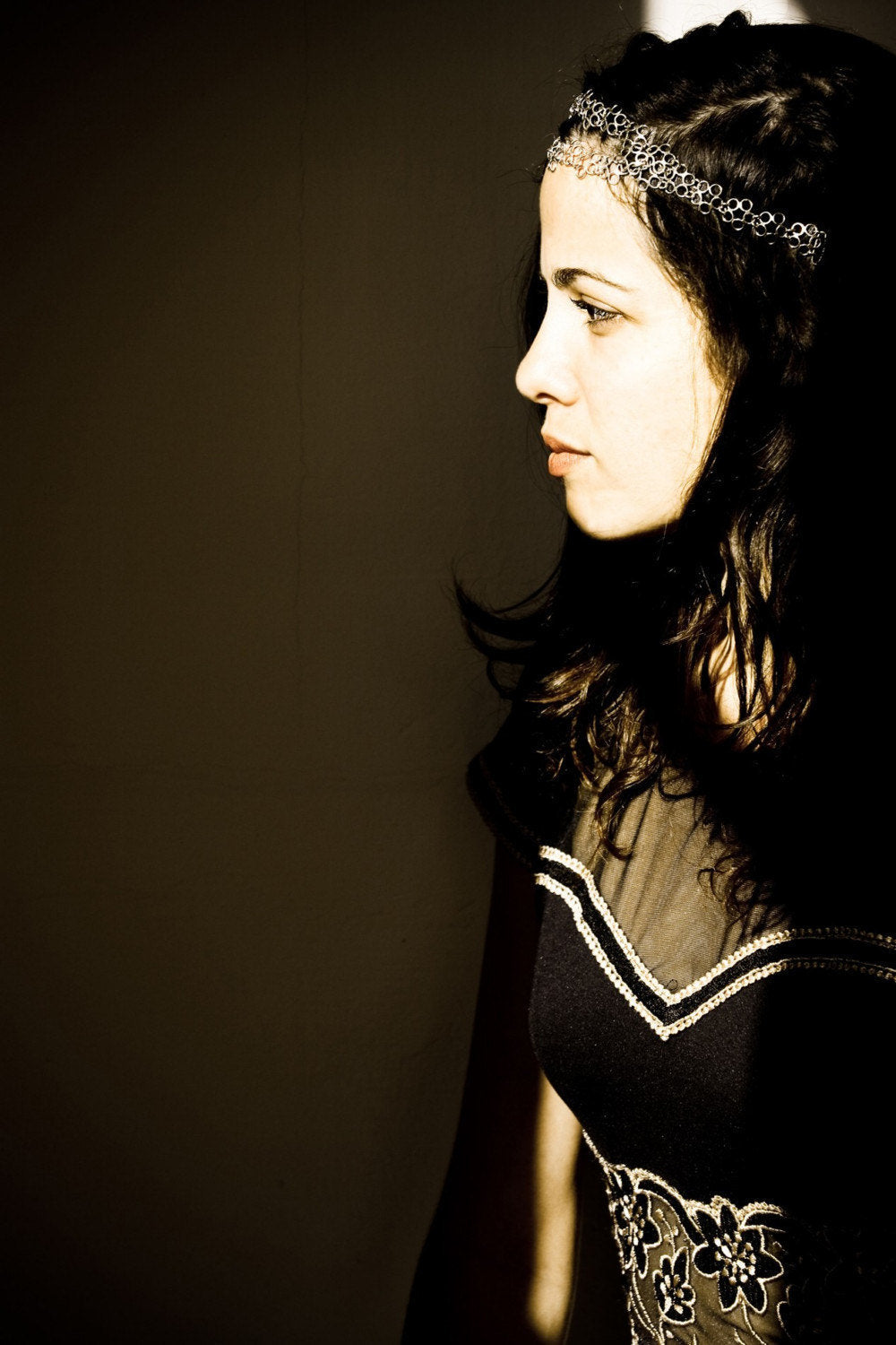 Silver Flowers Tiara