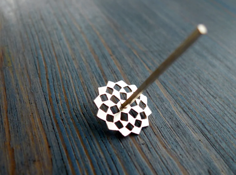 mashrabiya dreidel spinning top home decor sterling silver recycled handmade