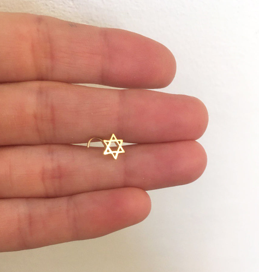 Star of David Nose Stud