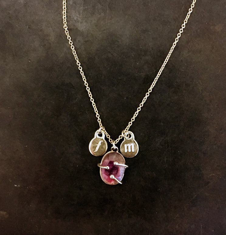 Tiny Initial Disc Charm