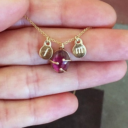 Tiny Initial Disc Charm