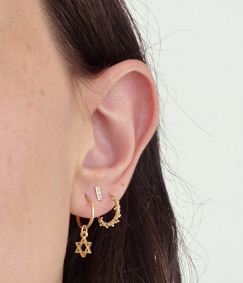 joy hoop earring 14k gold