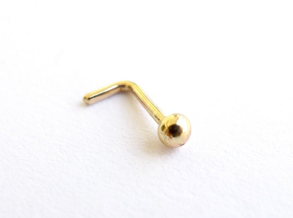 14K Ball Nose Stud
