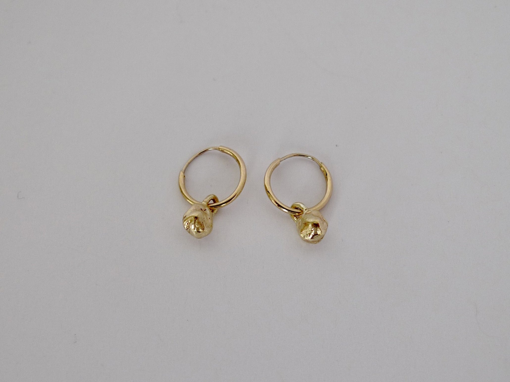 Dangling Nugget Hoops