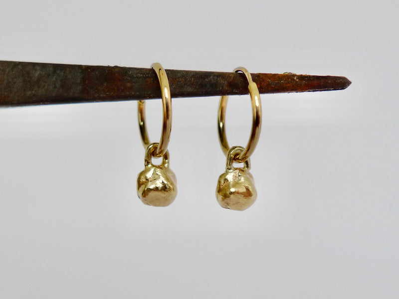 Dangling Nugget Hoops