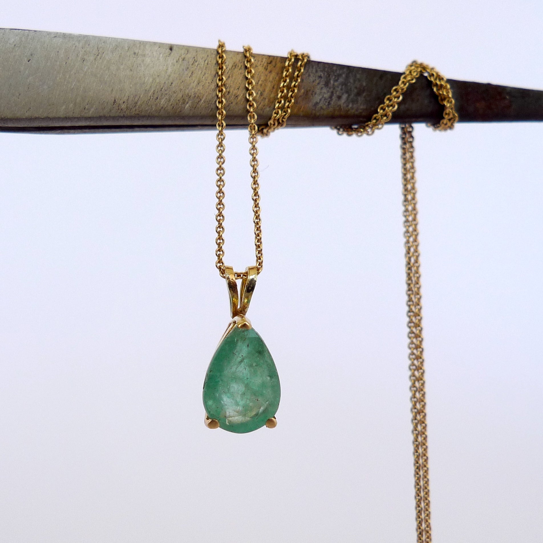 Emerald Basket Pendant