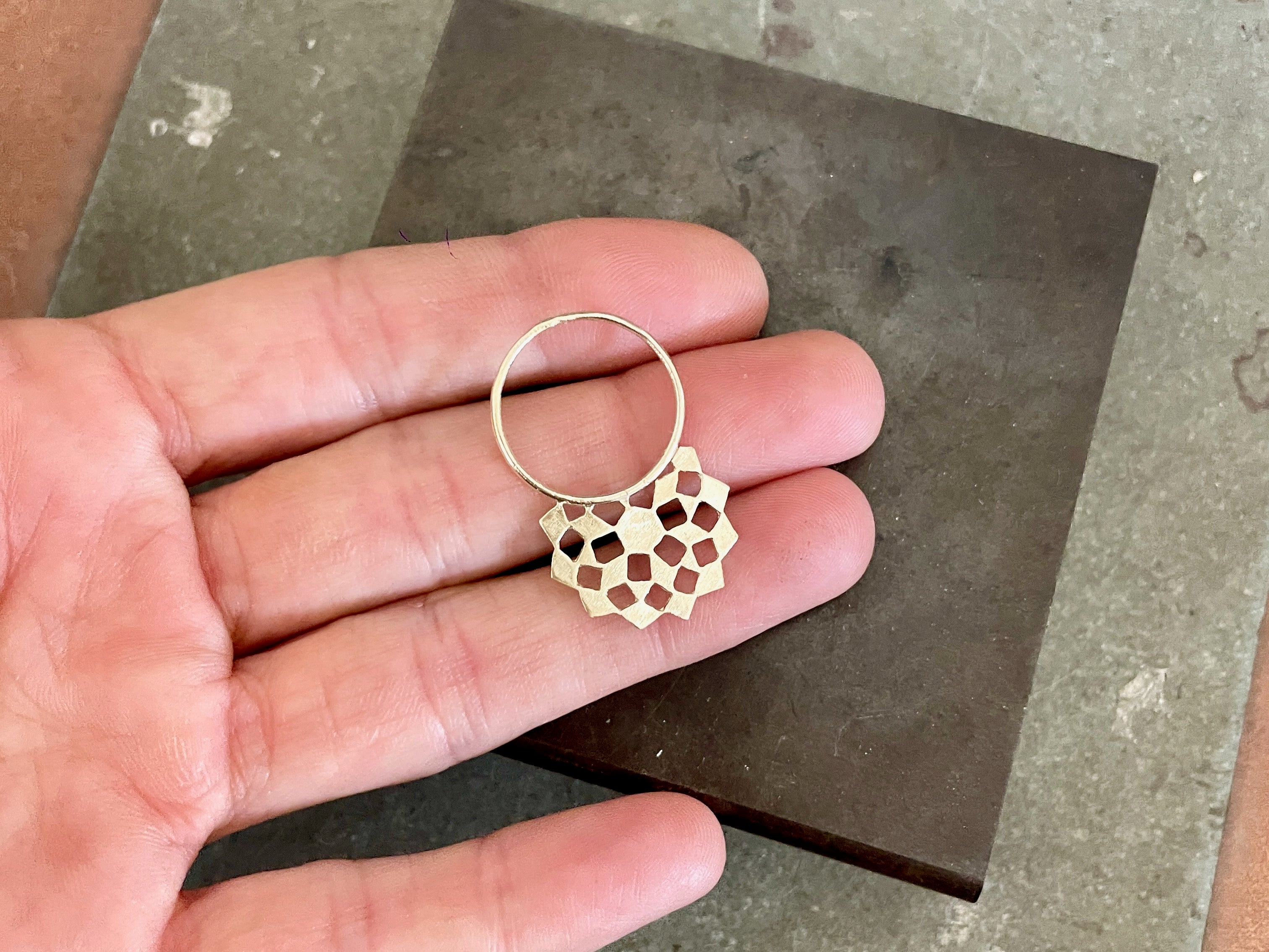 Gold Mashrabiya Rings