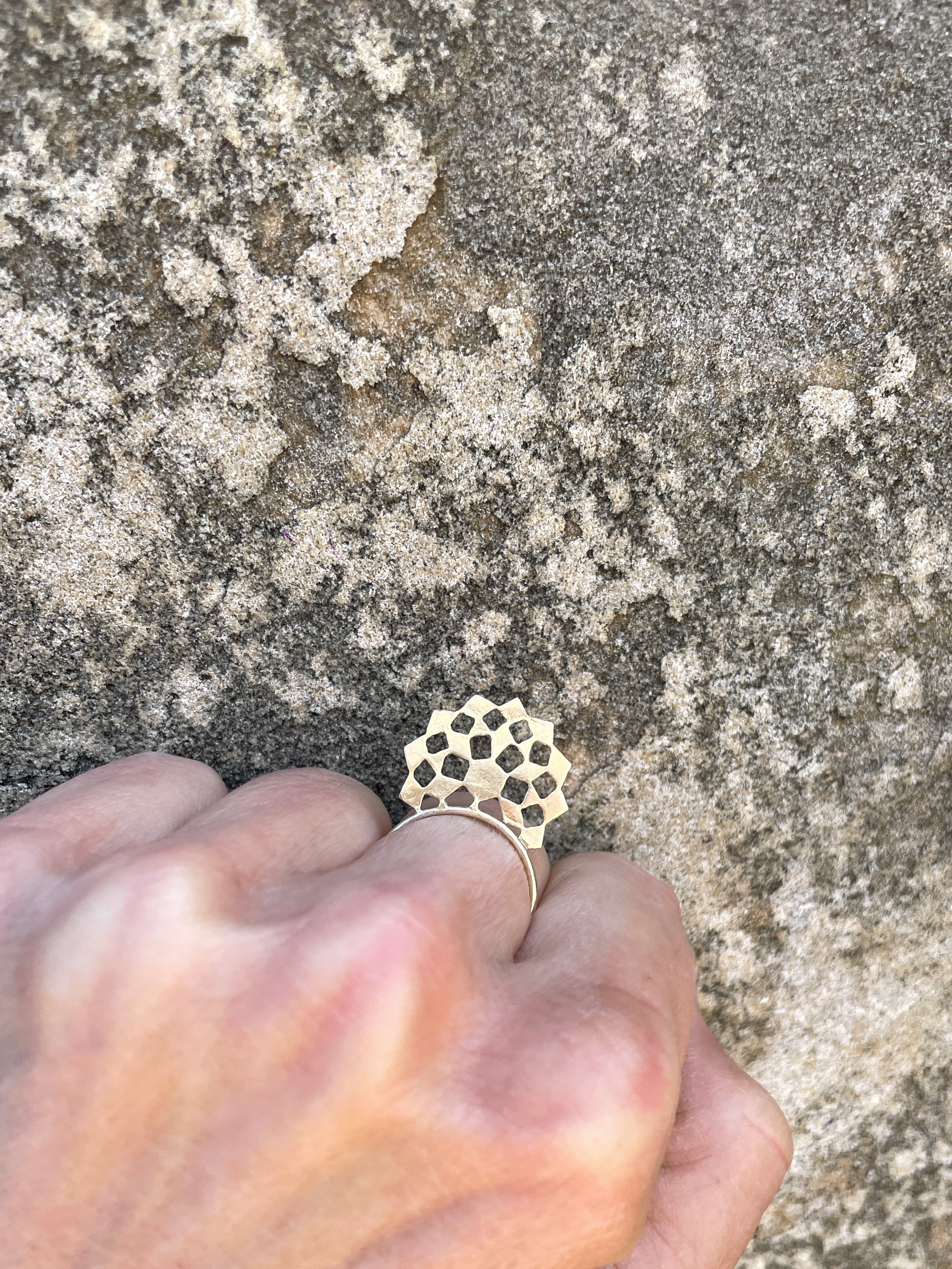 Gold Mashrabiya Rings