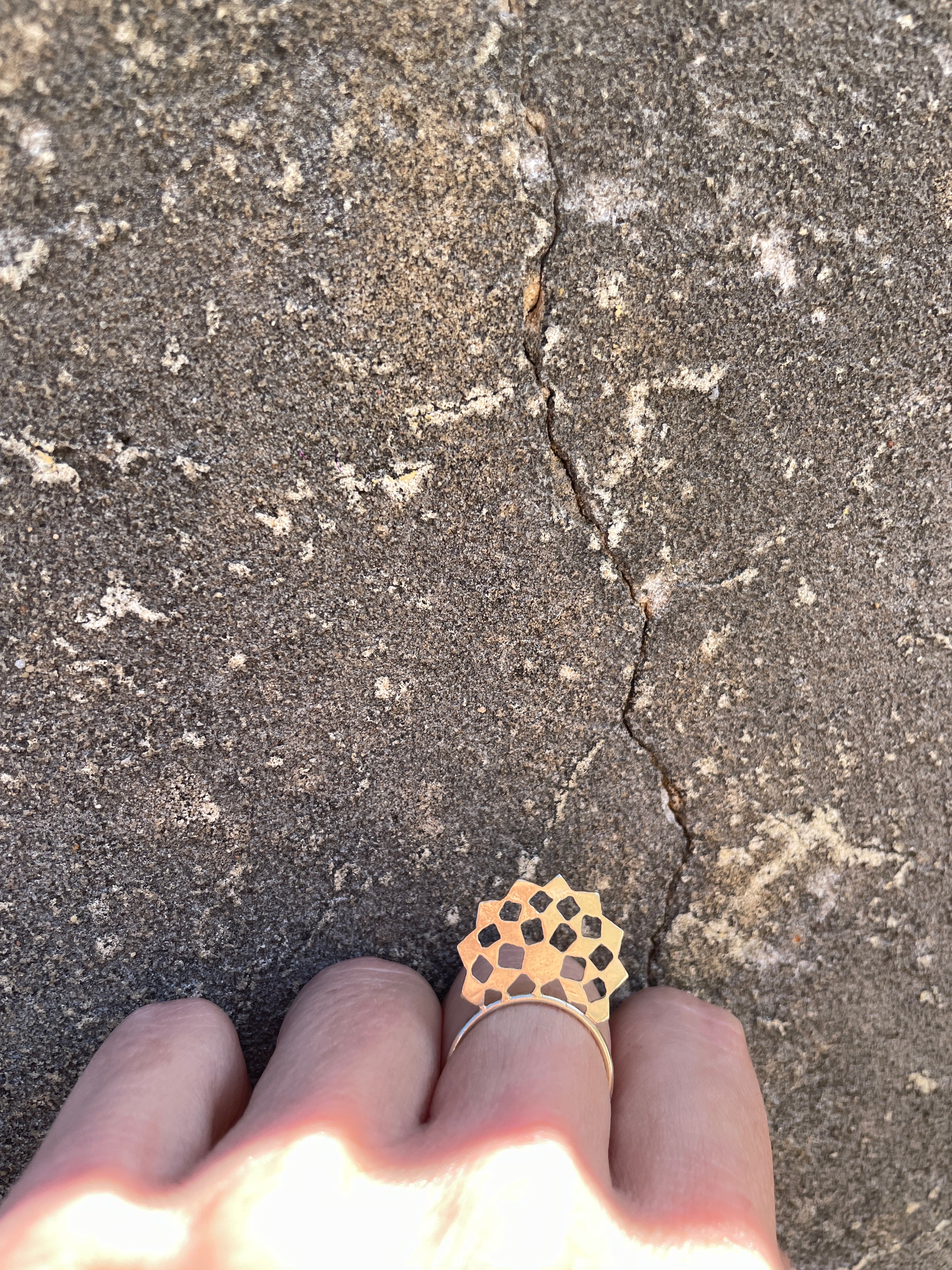 Gold Mashrabiya Rings