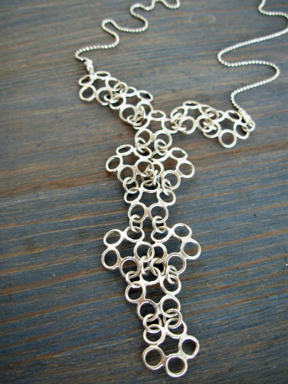 Silver Flowers Necklace