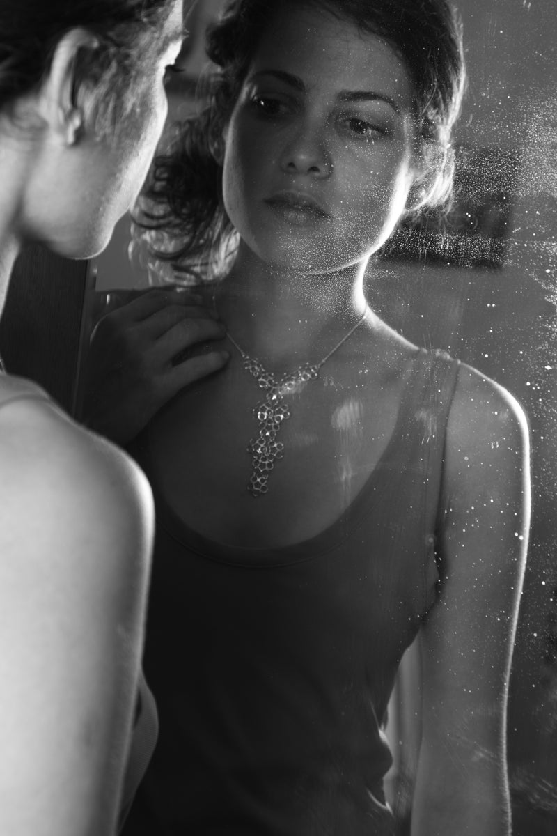 Silver Flowers Necklace