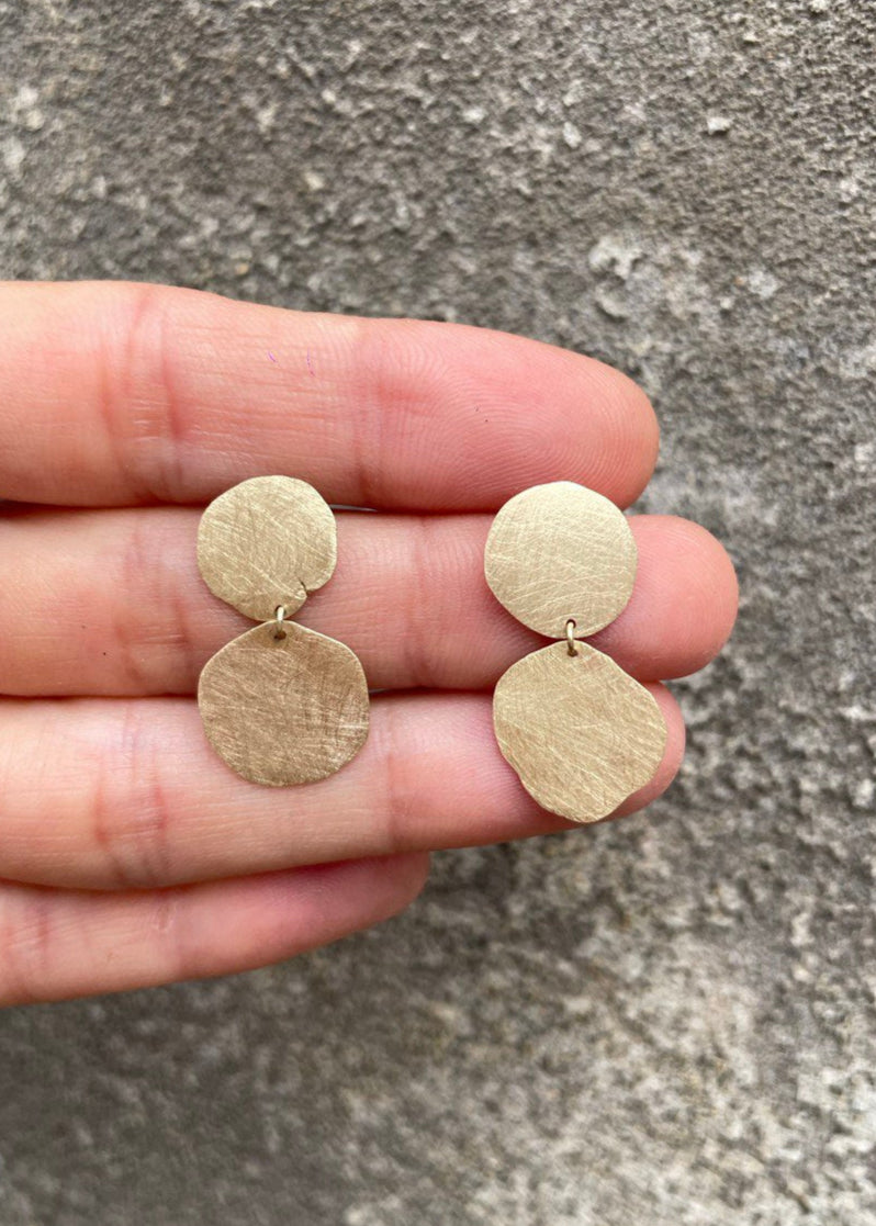 Organic Double Disc Earrings