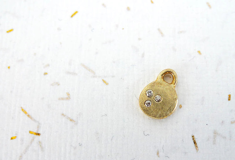 Tiny Initial Disc Charm