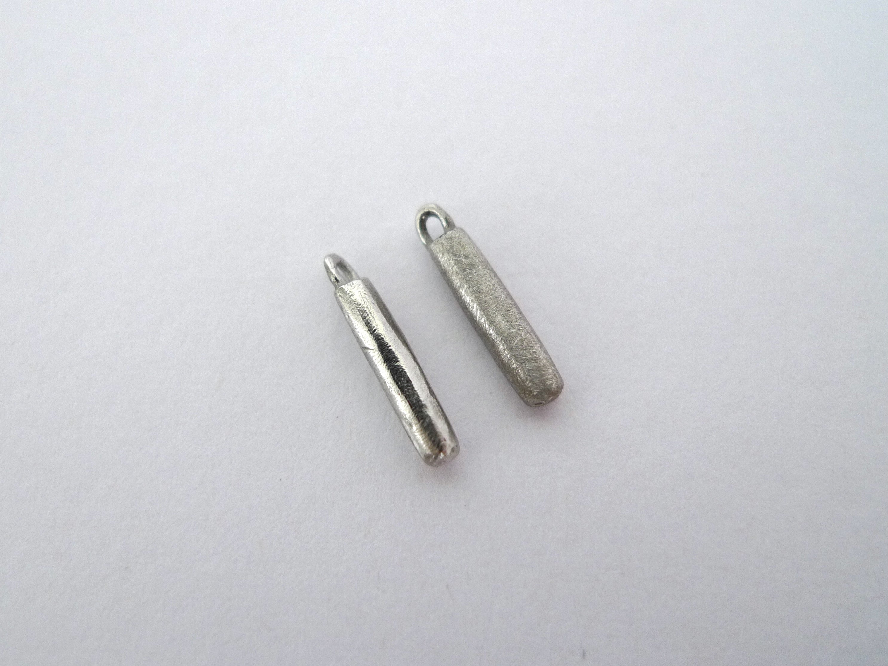 Tiny Platinum Wand Charm