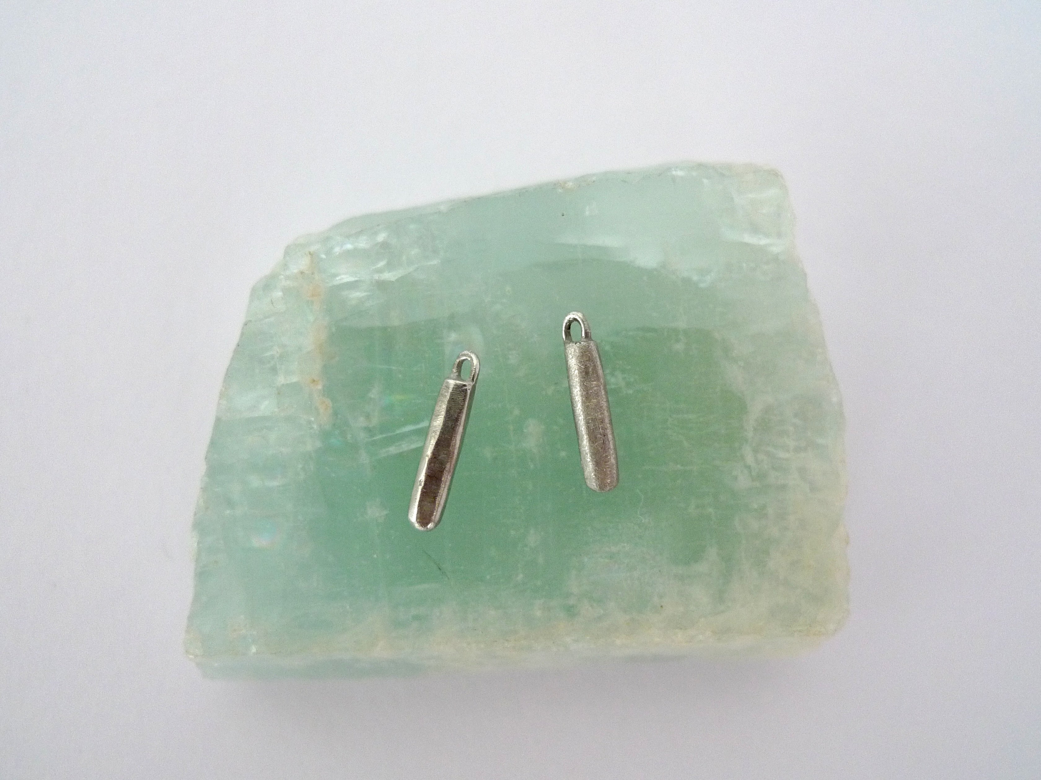 Tiny Platinum Wand Charm