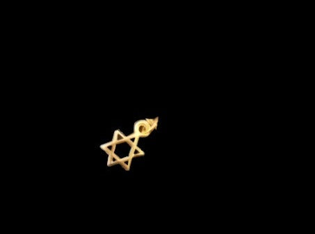 זהב כוכב מגן דוד תליון מתנדנד 14 קרט יוניסקס לגבר לאשה עם אלמנט מגן דוד סמל ישראל