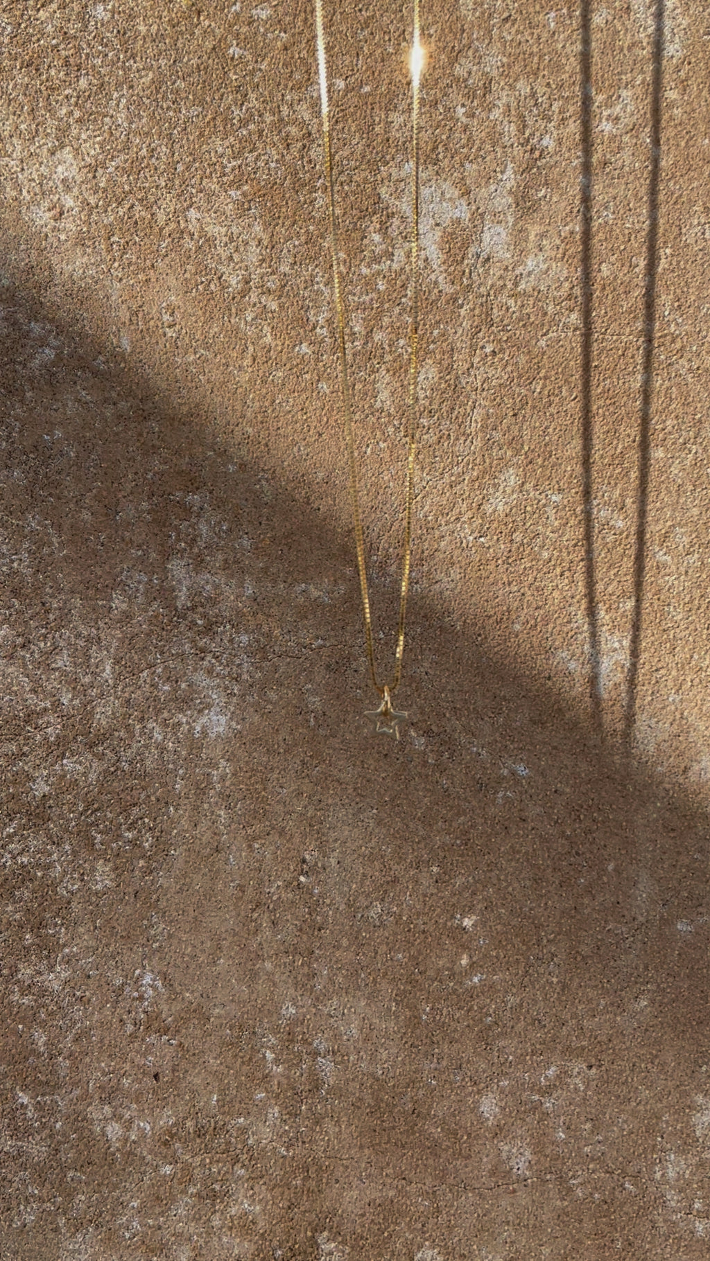 Gold Stars thin chain necklace1