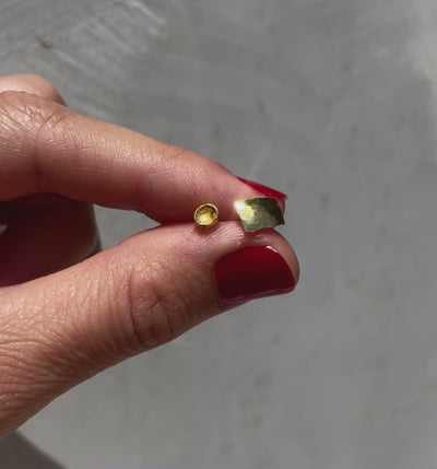 24K Gold Mini Bowl Stud