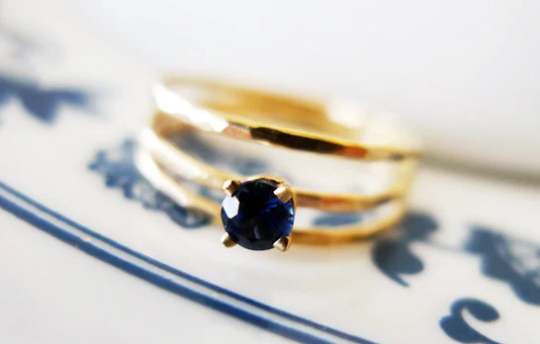 non diamond engagement ring minimalist