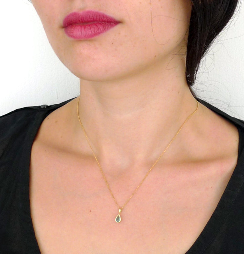 18K Emerald Drop