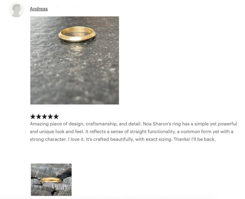 gold 18k knife edge ring