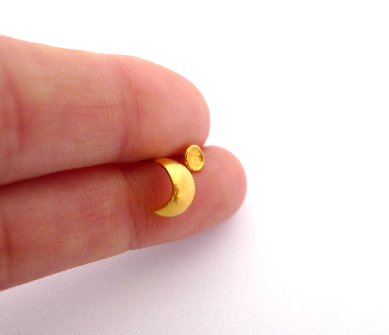 24K Gold Mini Bowl Stud