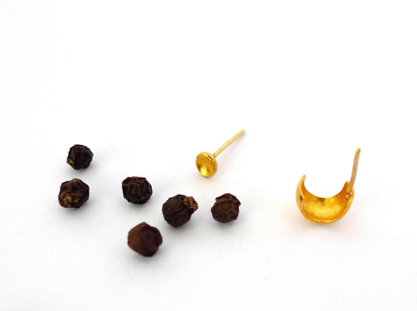 24K Gold Mini Bowl Stud