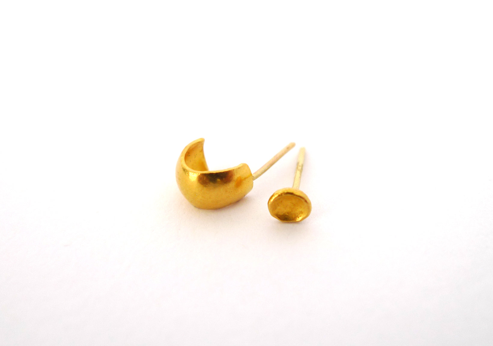 24K Gold Mini Bowl Stud