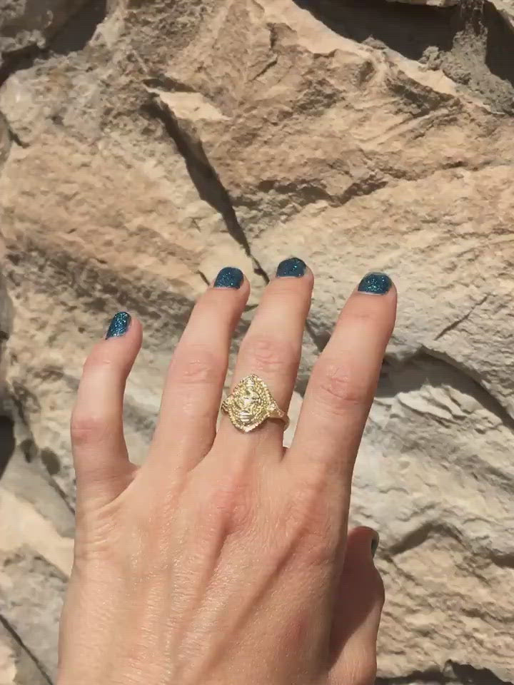 18K Etruscan inspired Ring