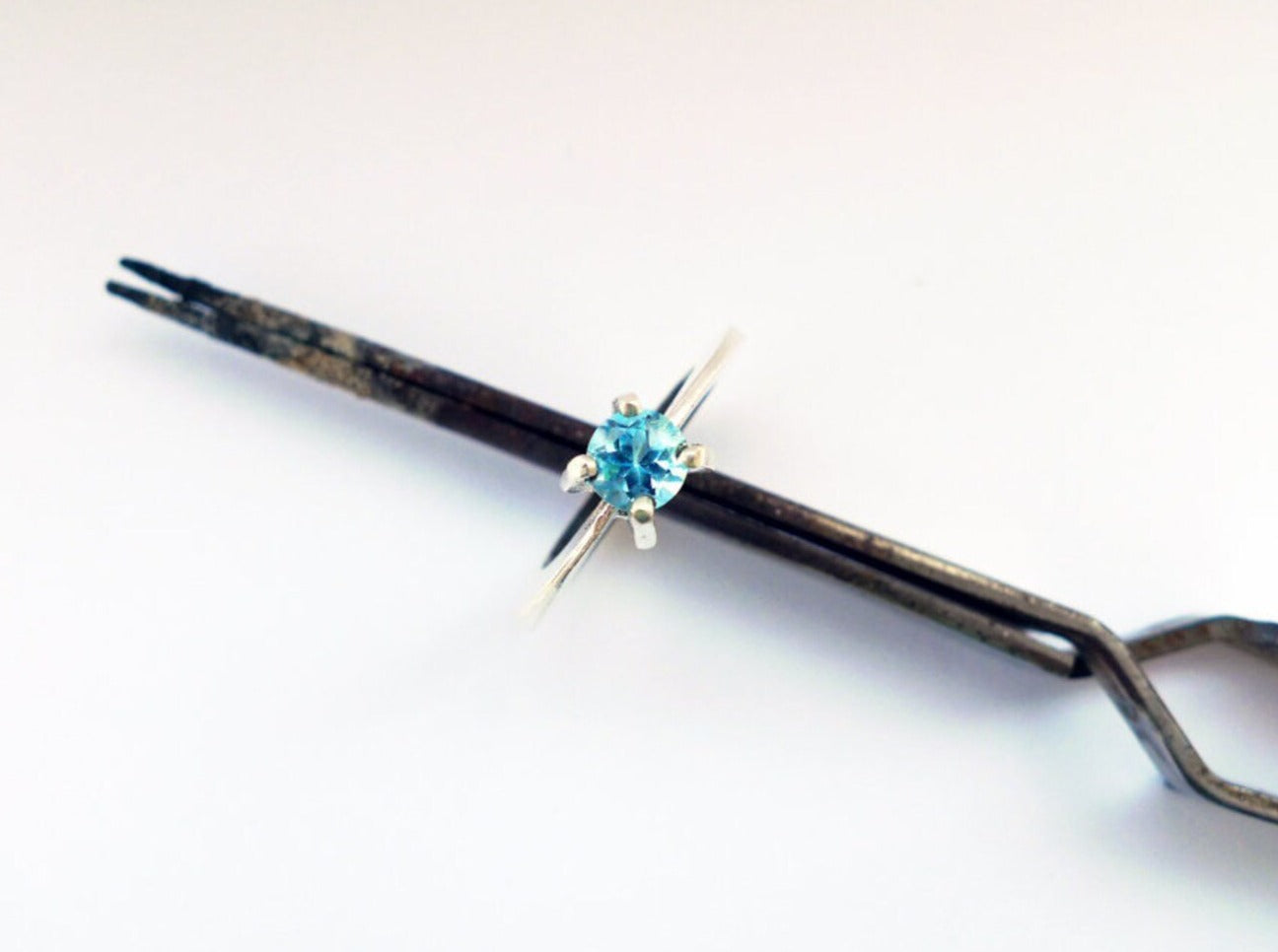 Blue Topaz Solitaire