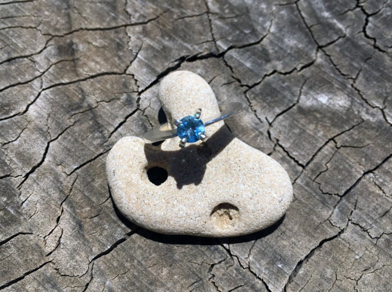 Blue Topaz Solitaire