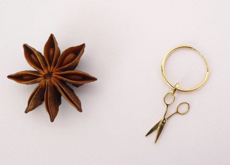 Gold Scissors Charm