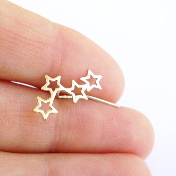 Gold Stars Ear Climber