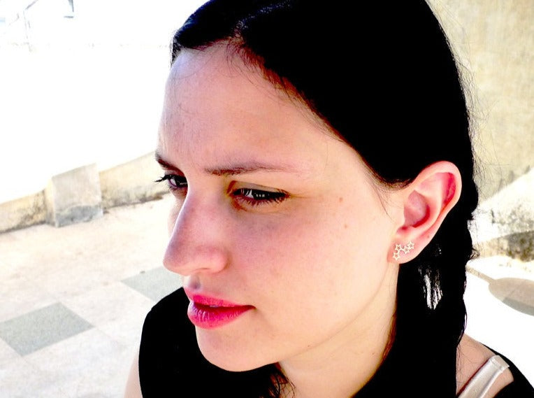 Gold Stars Ear Climber