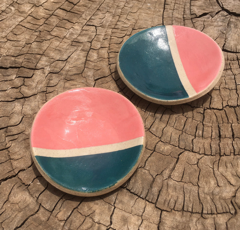 Pink & Teal Plates