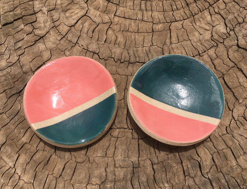 tiny colorful ceramic plates