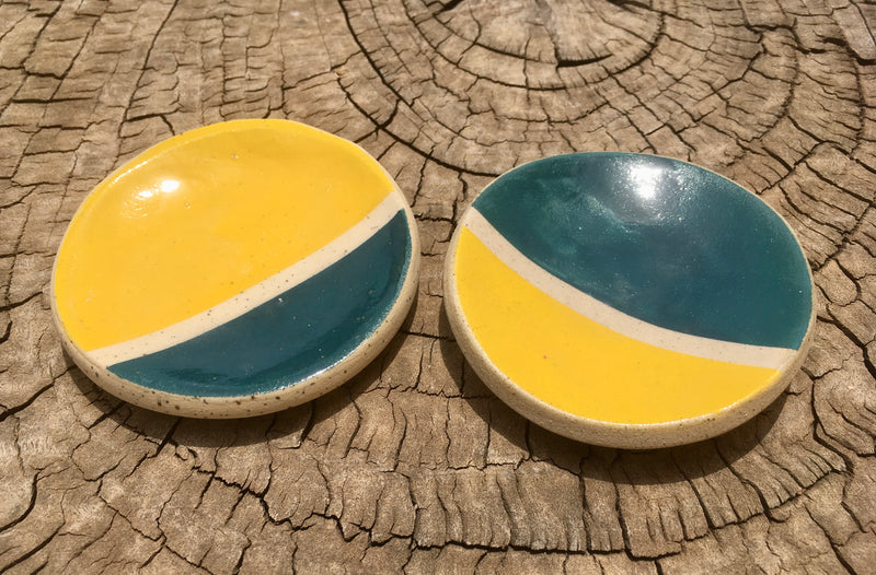 Yellow & Teal Plates