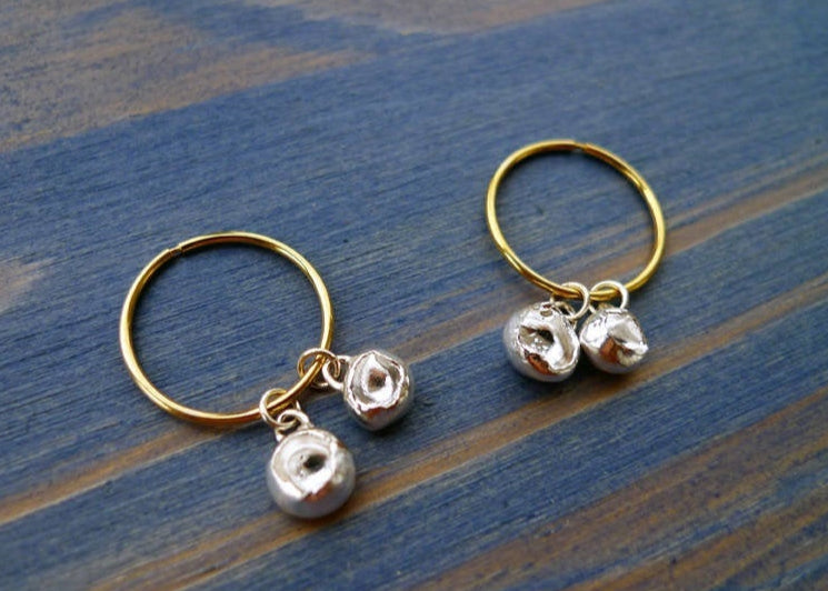 Nugget Dangle Hoops